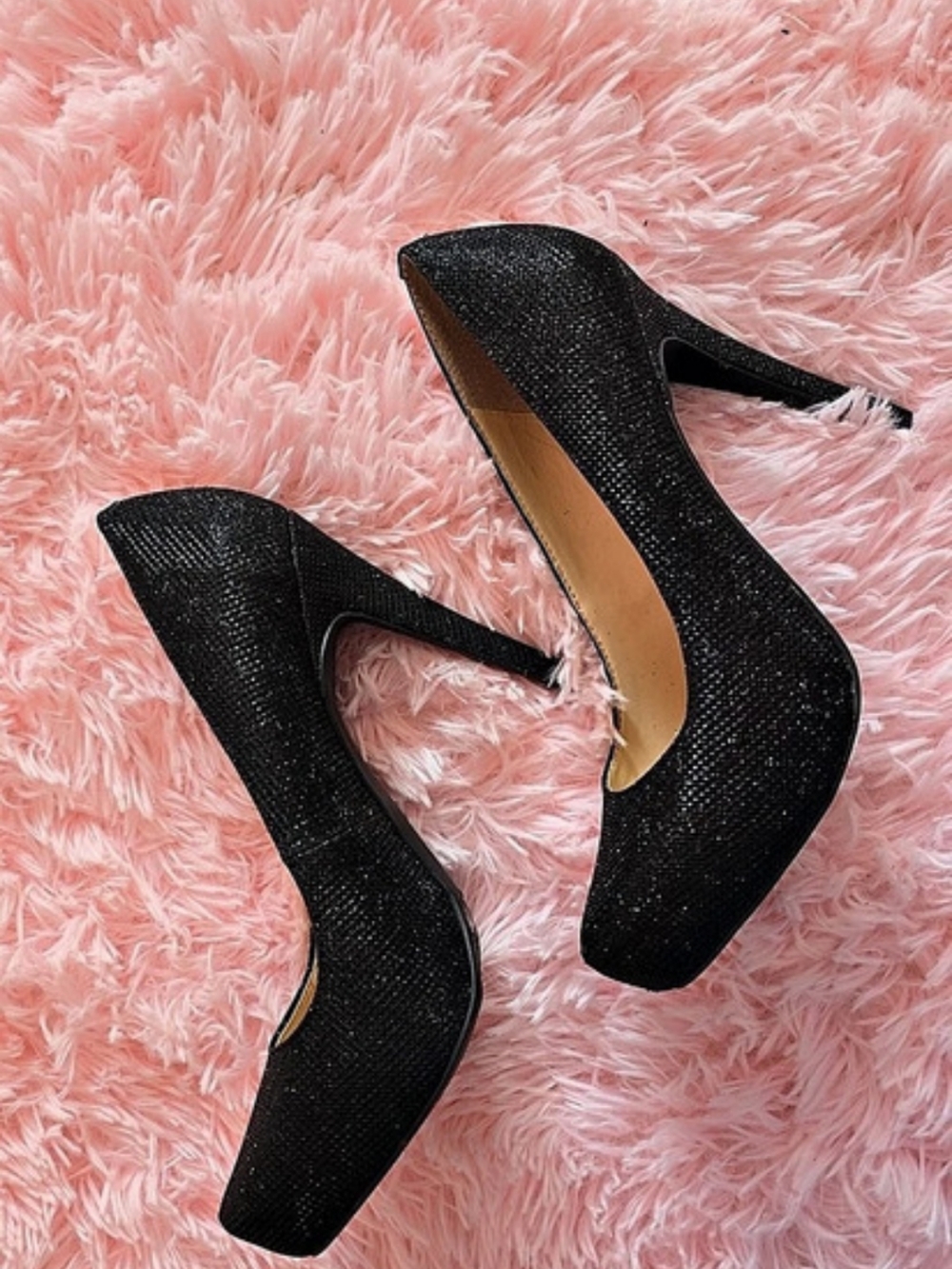 Jessica Simpson JS-Parish Black Platform Heels US 7.5 Like New
